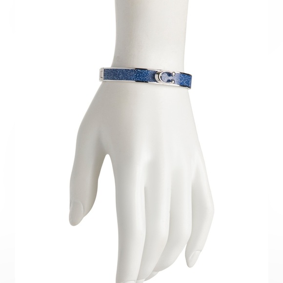 LAST CHANCE COACH Logo Hinged Bangle Bracelet - Picture 2 of 2